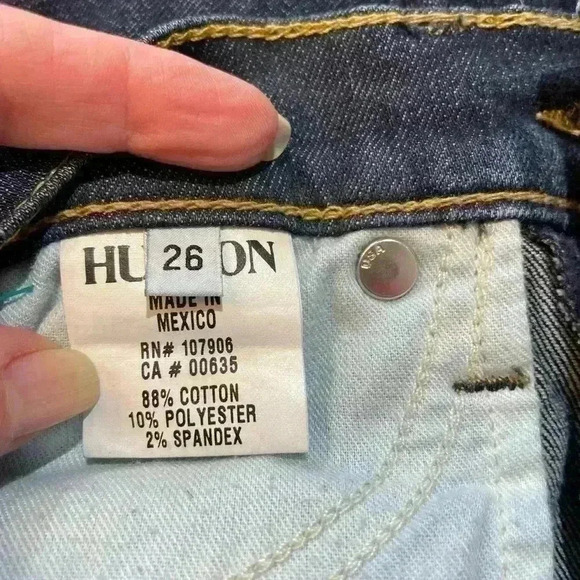 Hudson Krista Low-Rise Super Skinny Jean Size 26 Dark Denim - Picture 6 of 9